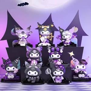 Bandai | Sanrio Blind Box Cartoon Kuromi Doll Lucky Divination Anime Series Action Figure Model Doll Child Toy Desktop Decor Birthday Gif