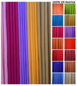 7FT 3n1 Set Classy Plain Curtain Grommet/Ring Top Design - Indoor Windows 100% Katrina Fabric