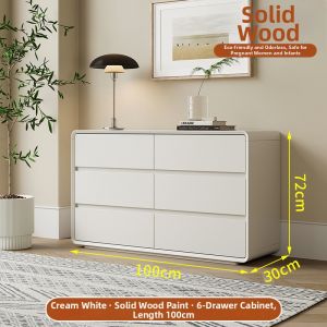 Eco-panel & Painted Cream Style Six-Drawer Chest
