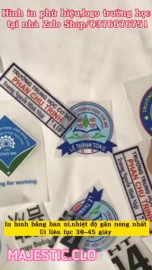 Hình ủi ép nhiệt-hình in áo-IN LOGO đồng phục các Trường Học-Cty- Logo Gia Đình theo yêu cầu INBOX-MAJESTIC.CLO-LUCK