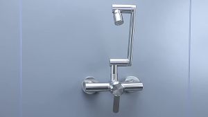 Stainless Steel Foldable Basin Faucet Wall Mounted Bathroom Kitchen Sink Washbasins Cold Hot Water Mixer Tap 360 Degree Swivel