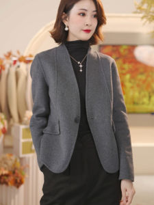 Stylish Double-Faced Wool Blended Jacket