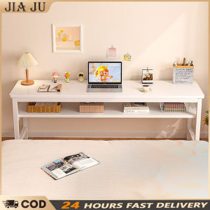 JIAJU 160cm/140cm Home Office Table Double Layers Computer Table Writing Desk Modern Household Bedroom Long writing desk PC Laptop Table 学习桌