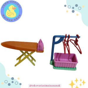 MAINAN ANAK SETRIKA SETRIKAAN BAJU LAUNDRY SET / MAINAN EDUKASI ANAK PEREMPUAN SET IRON TOYS LAUNDRY