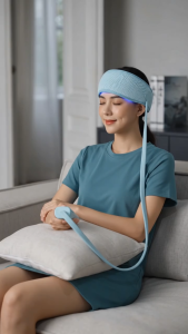 [REFURBISHED] Philips PPM1321 Head Massager | 6-Area Air Pressure Kneading | 3-Level Heat Compress | Adjustable & Portable