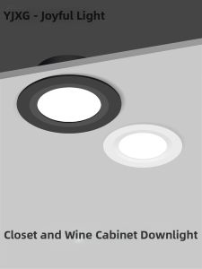 YJXG | Mini Ultra-Thin 3W LED Recessed Light for Closet & Wine Cabinet 5CM-6CM Hole