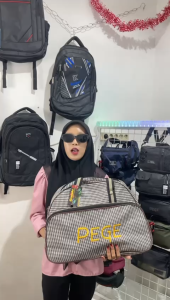 Tas Mudik Wanita PEGE Qiara Tas Tenteng Travel Bag Tas Pakaian Jumbo - PG 9003