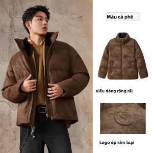 CABBEEN | Áo Khoác Bông Cổ Đứng Dày Ấm