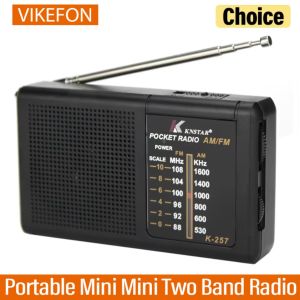 AM FM Portable Mini Two Band Radio Full-wave Band Battery Powered Radio Built-In Speaker Outdoor Emergency Radio for Elders