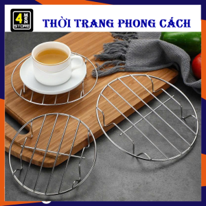 Vỉ Hấp Giá Hấp  Khay Xửng Inox Tròn 4 Chân Kê Hấp Thức Ăn 18cm Tiện Lợi -  Xưởng Hấp Bánh - Giá Đỡ Hấp Xôi Bánh Bao Đồ Ăn / Rế Hấp Và Lót Nồi Inox  Để Kê Nồi