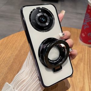 Ultra-Thin Transparent Silicone Case for Realme 11Pro 5G Full Cover Shockproof Stand Holder Compatible with Oppo New Model