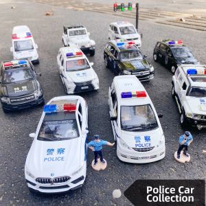 Xe Đồ Chơi Hợp Kim Mô Phỏng Xe Cảnh Sát và Xe Cứu Thương