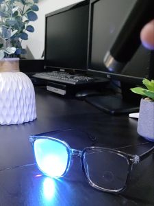 แว่นกันแสงฟ้า ลดอาการตาล้า แว่นทำงานหน้าจอคอม จ้องจอมือถือ ใส่ดูทีวี เลนส์ blue light block ใส่ได้ทั้งชายหญิง