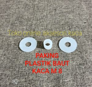 Paking 10 set gasket plastik ring baut kaca pin jepit kaca