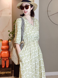 Floral Print Summer Slim Fit Cotton Dress