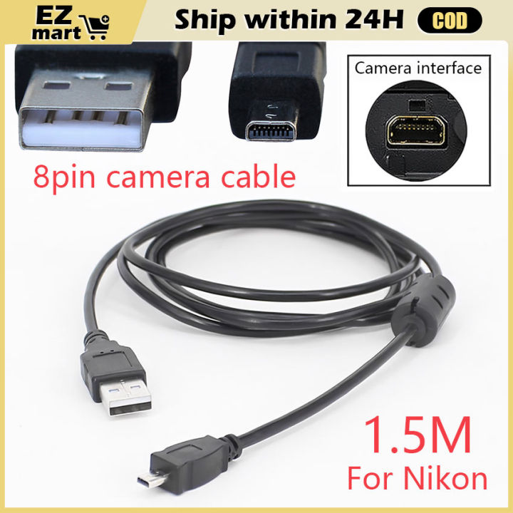Kabel Data Nikon D7200 Cable USB PC Data SYNC AV A/V TV Video