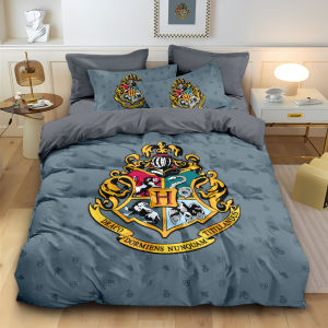 Harry Potter Pure Cotton Bedding Set Kids Home Dormitory Durable Bed Sheet Bed Cover Three Piece Set Cartoon Active Printing