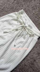 Celana Kulot Knit Daily Wanita Highwaist Cullote Loose Pants Tebal 1800