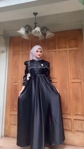 BEST SELLER - BISA COD ARIEL DRESS Bahan SILK Premium / Gamis Wanita Terbaru 2023 Modern Lebaran / Dress Muslim Pesta Kekinian