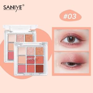 SANIYE 9 Colors Eyeshadow Palette Matte Shimmer Eye Shadow Eye Makeup Cosmetics E0925