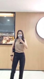 DYCY - Celana Kerja Wanita Pinggang Karet Celana Kantor ukuran M L XL