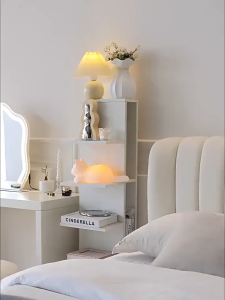 BMZAR bàn trang điểm bàn phấn Xoay 180° 6 ngăn kéo chống trầy xước và chống mài mòn Dung tích lưu trữ lớn