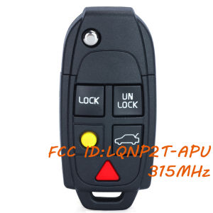 KEYECU LQNP2T-APU 315MHz for Volvo C30 C70 S40 S60 S80 V50 V70 XC70 XC90 8626556 8688799 Smart Remote Key Fob ID48 Chip