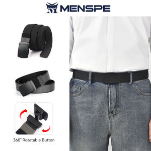MENSPE Men Sports Belt Outdoor Nylon Belt Adjustable Belt Rotating Buckle Nylon Waistband Double-Sided Two-Color Belt Youth Sports Canvas Pant Belt Simple Nice Waistband