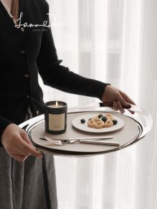 Namo EDGE Luxury Stainless Steel Tray LamomeDeco Nordic Style Fruit Plate Afternoon Tea Display Tray High End Home Decor