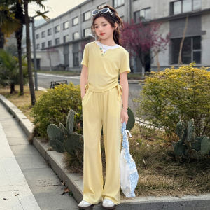 2pcs Girls Set for 7-16years old Girls Suit Terno Outfits for Kids Girl Summer Fashion Teenage Clothes Set Casual Kids Wear Set Hot Sale Set ng damit para sa batang Girl