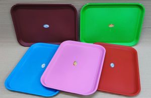 Plastic #8110 Rectangle Serving Tray 14.5 inches x 11 inches x 1 inch School Office Canteen House Makapal