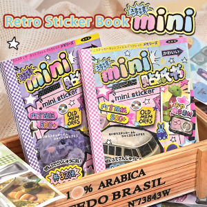 A Book of 32 Vintage-Style Die-Cut Stickers with Ancient Elements Decorative Stickers Small Decorative Patterns Mini Sticker Book