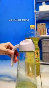 JA Botol Kaca Minyak Goreng ukuran 630Ml / Botol Minyak Serbaguna / Tempat Minyak Goreng