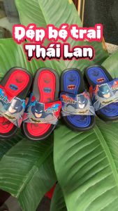 Dép cho bé trai Thái Lan quai ngang dán hình siêu nhân Batman Adda 31R5Y