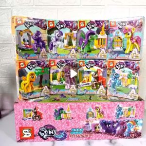 8 Boxes MY LITTLE PONY Building Blocks Set: A Fun & Educational Gift for Girls