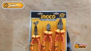 Bộ 3 kìm cách điện cao cấp thép Crv INGCO HIKPS28318 và Mã kìm rời HILNP28168 HIHLDCP28160 HICP28188