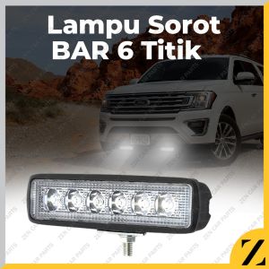 LAMPU TEMBAK BAR CREE 6 TITIK LAMPU SOROT KABUT 6 MATA WORKLIGHT OFFROAD MOBIL MOTOR