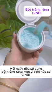 Bột trắng răng GINBI 50g giúp loại bỏ ố vàng khử mùi hôi miệng giảm viêm và ngăn ngừa sâu răng hiệu quả
