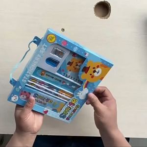 Cartoon Stationery 8 Pieces Set Cute Gift Elementary School Students Supplies Creative Prize Festival Class Prizes