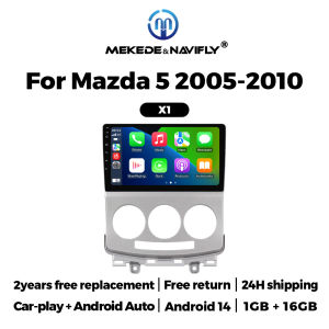 Wireless Carplay Car Radio 2GB+32GB 4-Core For Mazda 5 Mazda5 2005 - 2010 Android 14 Navigation GPS Multimedia Video Player