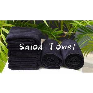 Grey Towel Microfiber Fabric Hair Dryer Water Absorbent Towel for Salon and Bath Use