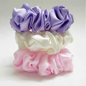 Silk Satin Scrunchies Fashion Women Hair Accessories Random Assorted Mix Colors Ponytail Handmade Soft