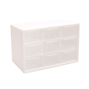 Transparent Acrylic Mini Drawer Style Storage Box for Jewelry and Accessories with Nine Compartments Ideal for Fashion Girls