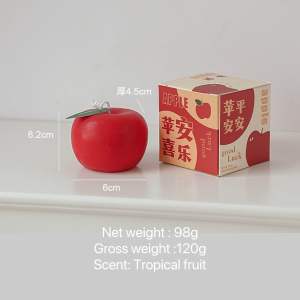 [Lunar New Year]Delicate Apple Shaped Aromatic Scented Candle Aromatherapy Festival Party Home Decoration