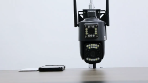 CCTV Camera V380 Pro Dual lens Waterproof Wireless Ip Security Camera NO WIFI Needed 360° Auto Tracking Infrared Night Vision Two-way Audio Playback Remote surveillance