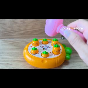 Mole Game for Kids Cartoon Rabbit Interactive Whack Mole Game Pounding Toys with 2 Hammers Toddler Toys for 3 Years Old
