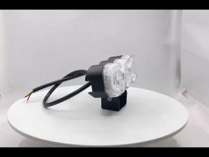 TR3 Laser Gun Mini Driving Light Super Bright 40W High/Low Motorcycle Spotlight Dual Color MDL