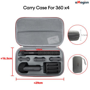 【STOCK】aMagisn Medium Size Carrying Case for Insta360 X4 Air/X5/X4 Hard Shell Storage Bag Travel Case Insta360 X5/X4 Air/X4 Accessories