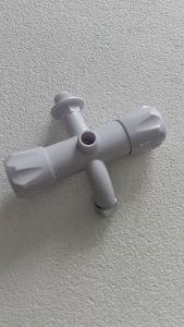 [ VIENA ] Kran Cabang Keran Air Double Keran Shower PVC Soligen S26 Putih