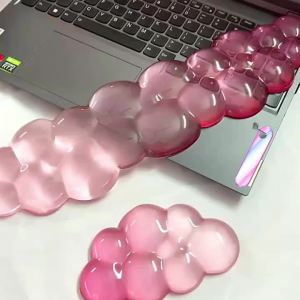 Ergonomic Cloud Wrist Support Keyboard Mouse Pad Cute Soft Non Slip Wrist Rest Mousepad Comfort Portable Desk Mat for Work Gamer